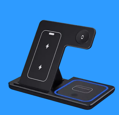 Foldable 3-in-1 Wireless Charging Stand- Fast Charge